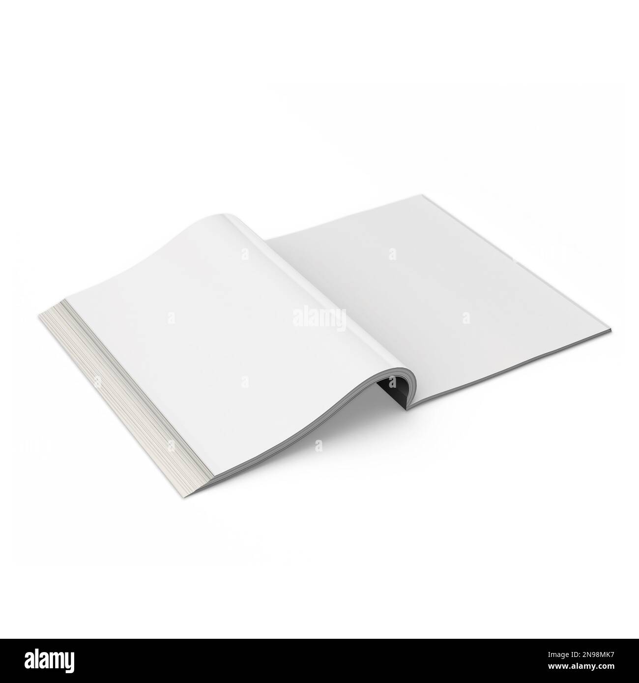 Weißbuch, Vorlage, Bereinigen, Magazin, 3D-Modellierung Stockfoto