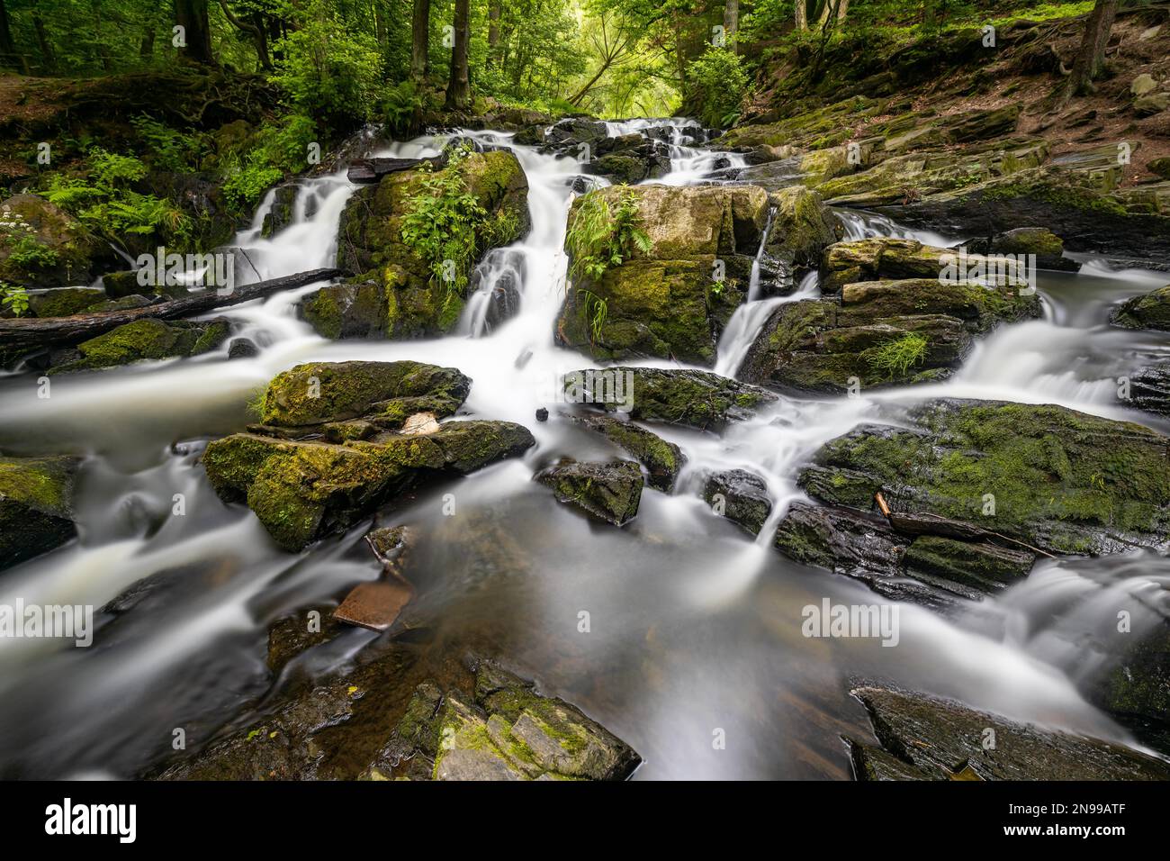 Selke-Wasserfall im Harz-Gebiet Harzgerode Selke Valley Stockfoto