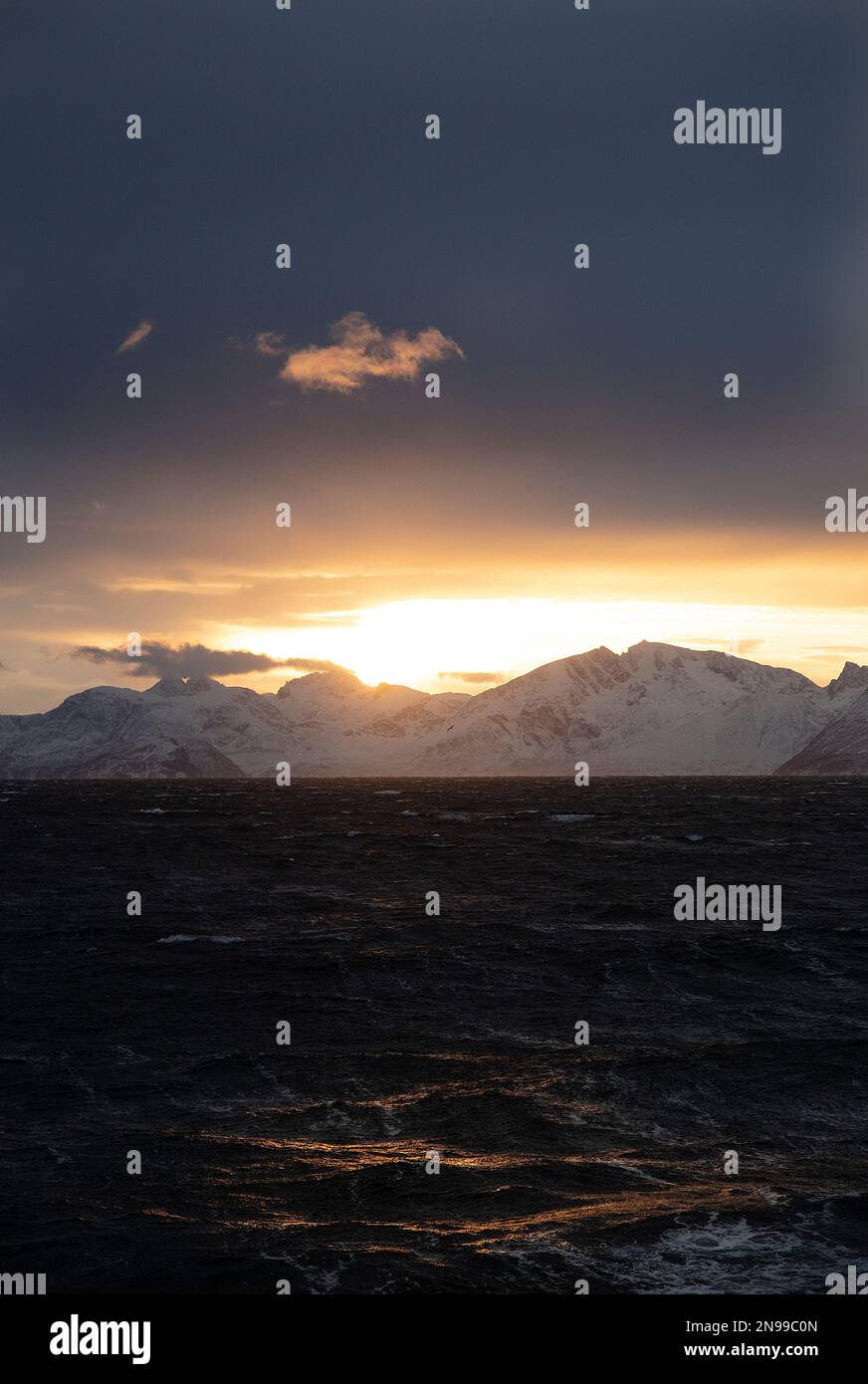 Insel Skjervøya. Kvænangen Fyord. Norwegen, Skandinavien Stockfoto