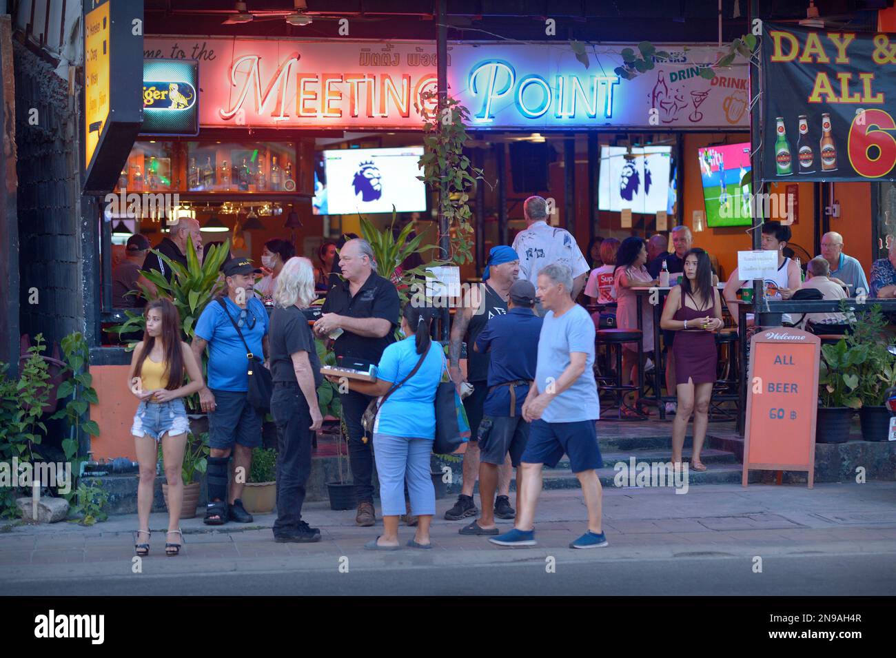 Treffpunkt Bar Second Road Pattaya Thailand Stockfoto