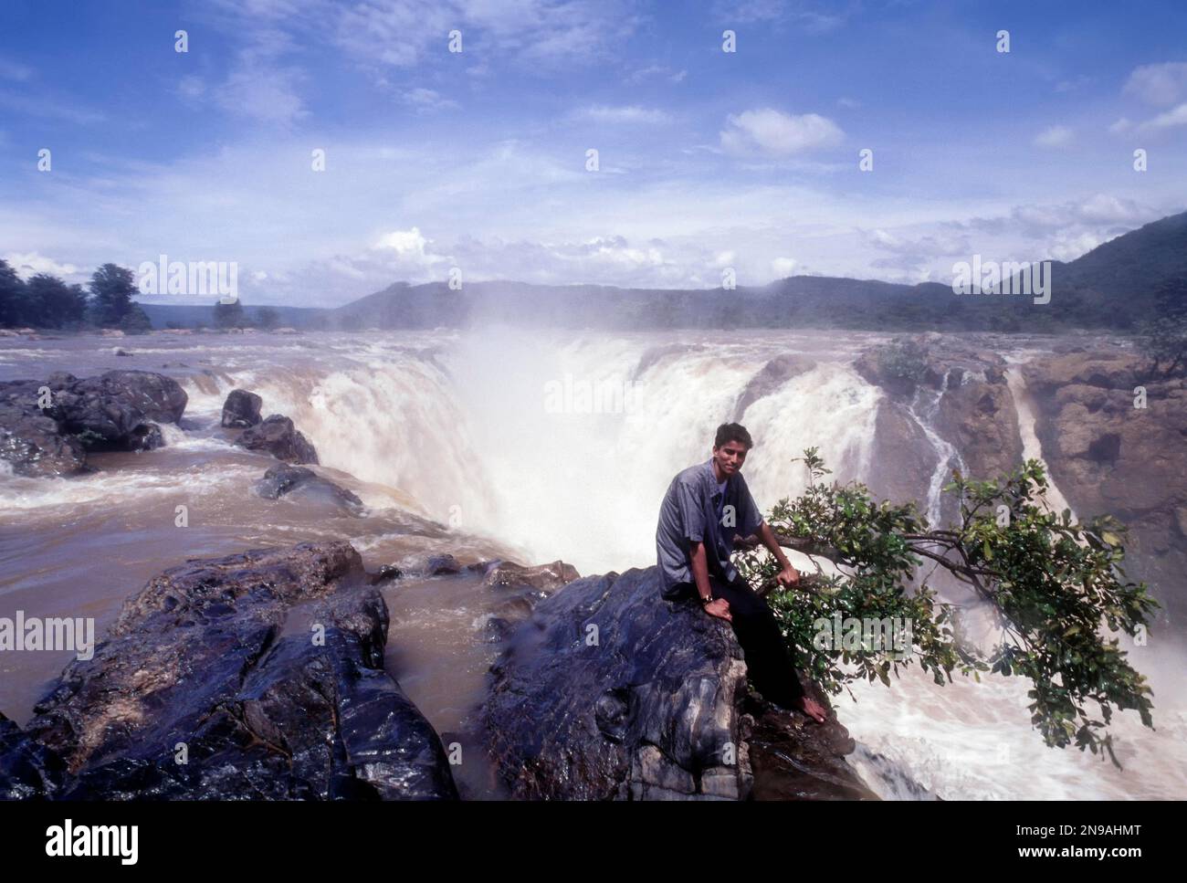 Hogenakkal Falls of Cauvery, Kaveri River, Tamil Nadu, Indien Stockfoto