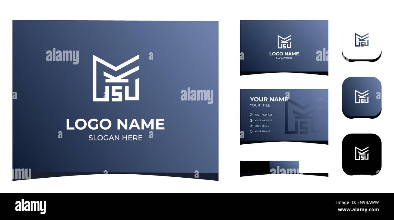 Logobuchstabe M K S für Gebäude und Architektur. Minimalistisches und modernes Logo-Design Stock Vektor