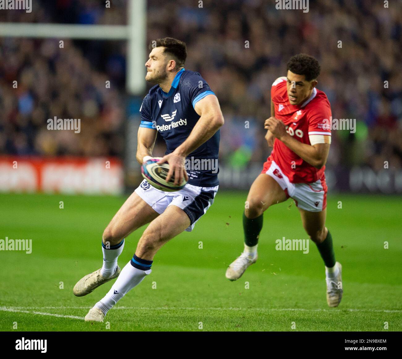 11. Februar 2023: Guinness Six Nations 2023. ScotlandÕs Blair Kinghorn während des Spiels Schottland gegen Wales, Guinness Six Nations bei BT Murrayfield, Edinburgh. Kredit: Ian Rutherford Alamy Live News Stockfoto