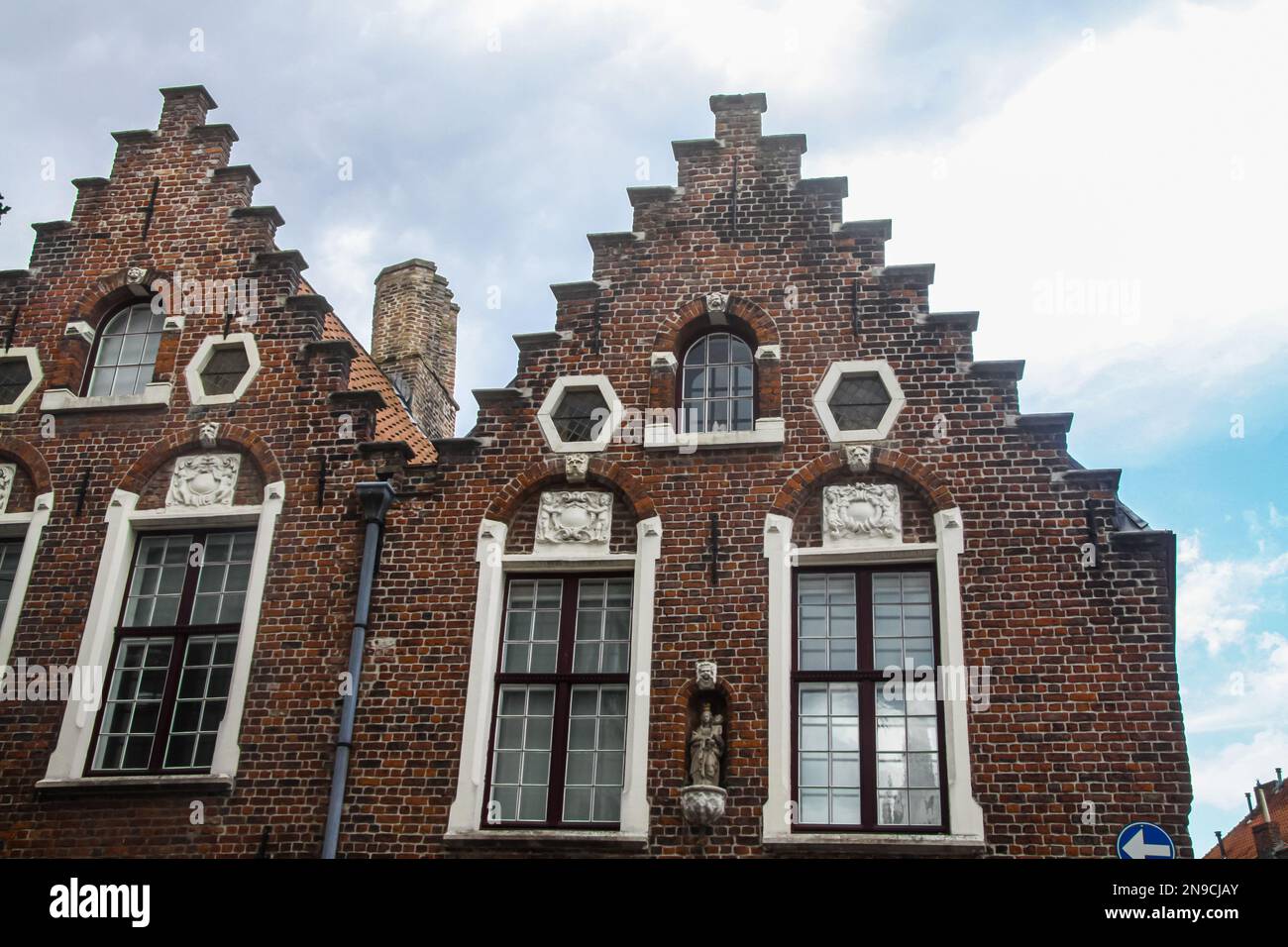 Historische Gebäude in der Stadt Brügge, Belgien Stockfoto