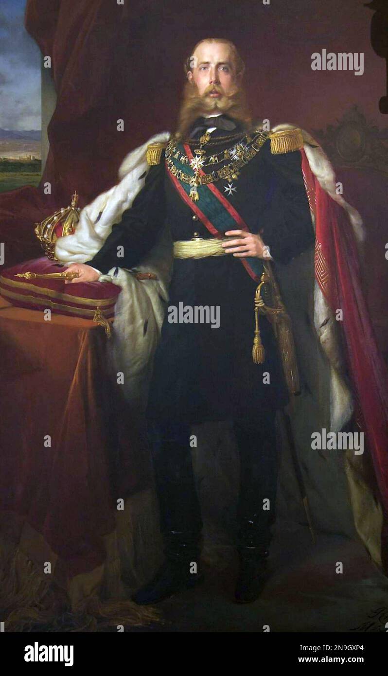 Maximiliano de Habsburgo, Maximilian I (1832-1867) österreichischer Erzherzog, der von 1864 bis 1867 als einziger Kaiser des Zweiten Mexikanischen Reiches regierte. Stockfoto