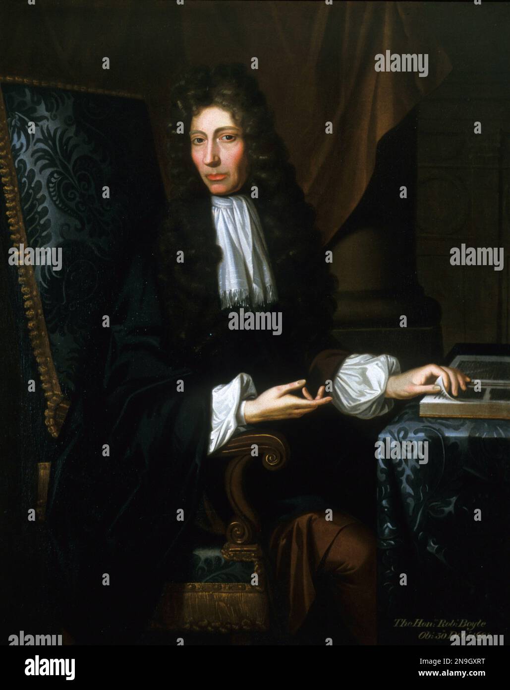 Robert Boyle (1627-1691), in Irland geborener englischer Wissenschaftler Stockfoto