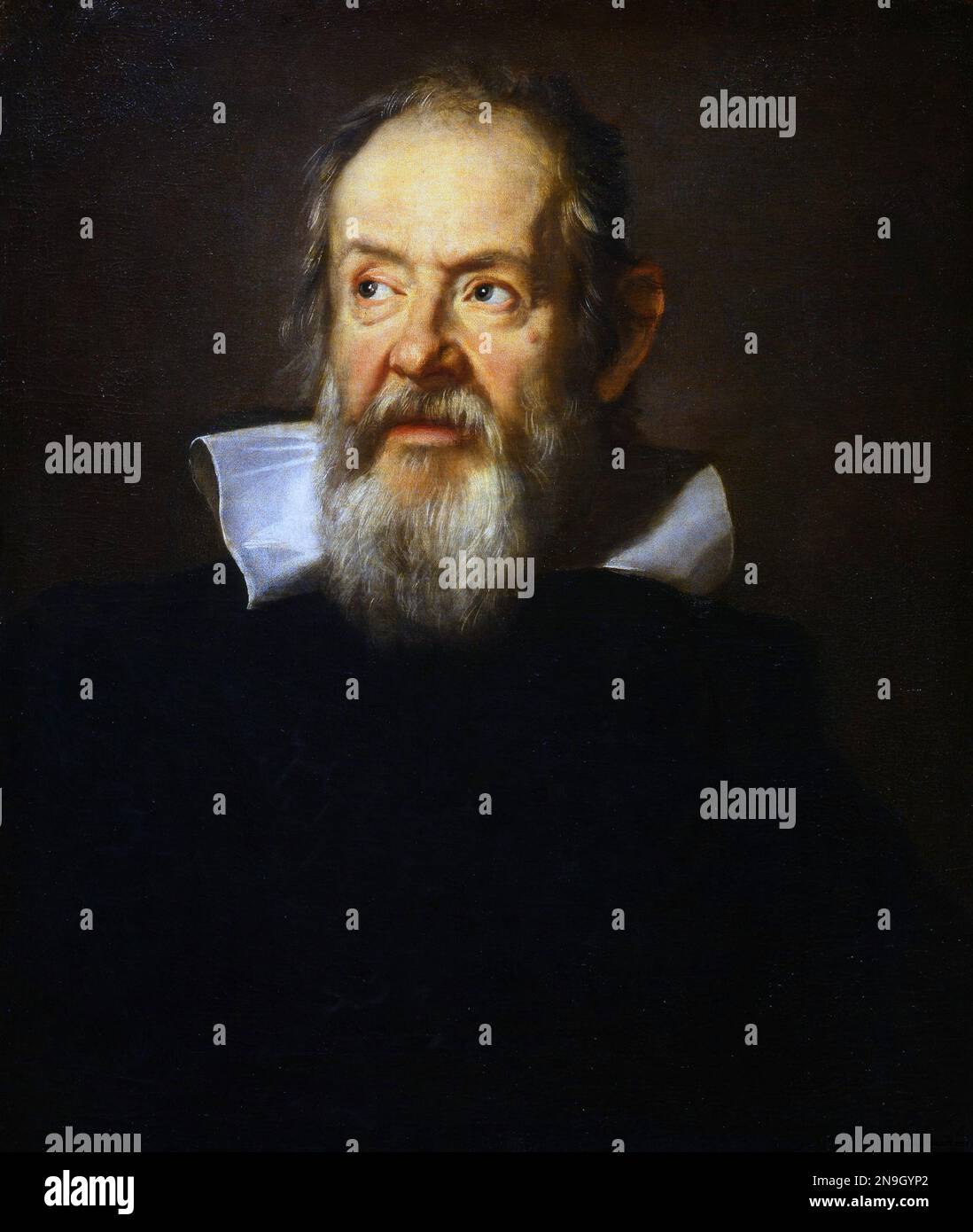Galileo Galilei, Galileo di Vincenzo Bonaiuti de' Galilei (1564-1642), italienischer Astronome. Portrait von Galileo Galilei von Justus Sustermans Stockfoto