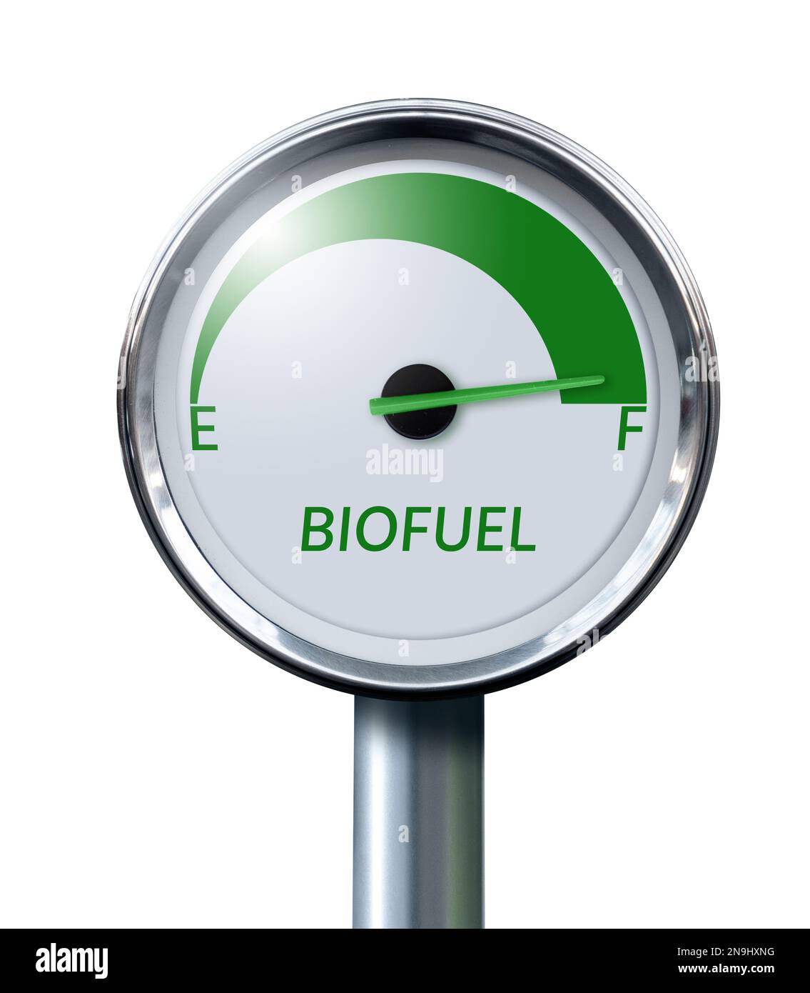 Konzept der Biokraftstoffanzeige im Tank Stockfoto