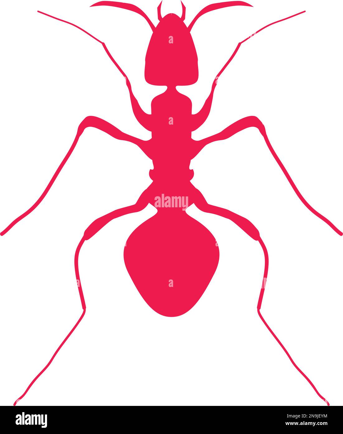 Rote Ameisensilhouette, Logo-Design. vektor Stock Vektor