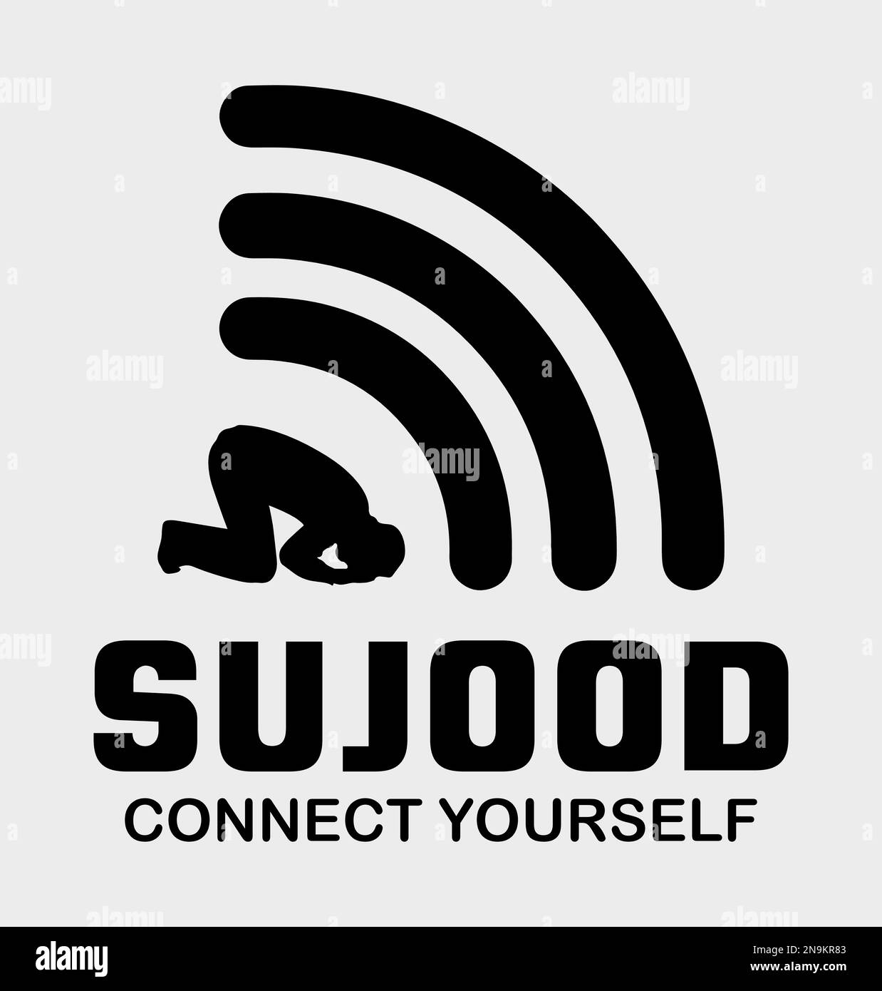 Sujood Verbinden Sie Sich Selbst. Stock Vektor
