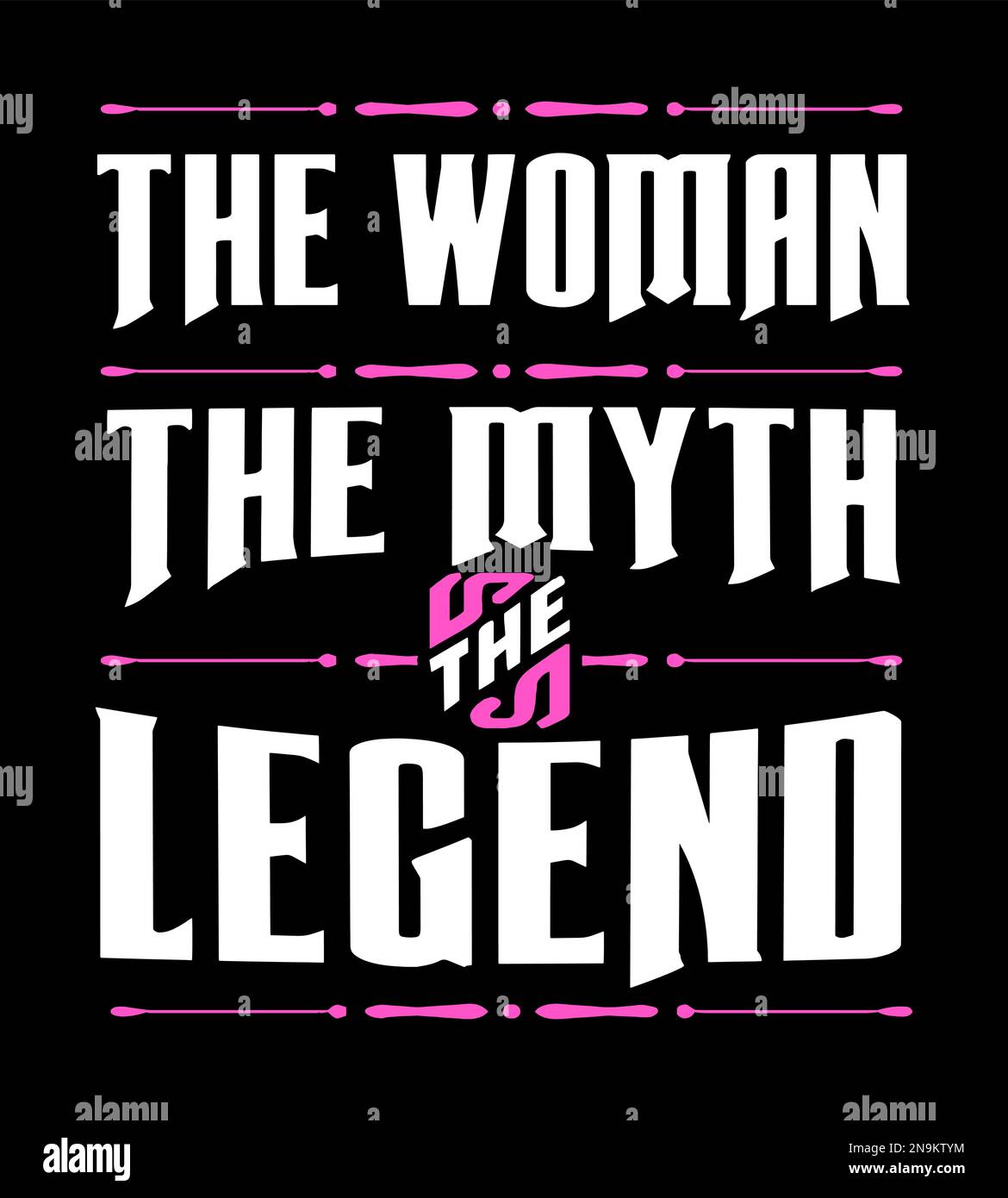 Die Frau, Der Mythos, Die Legende. Stock Vektor