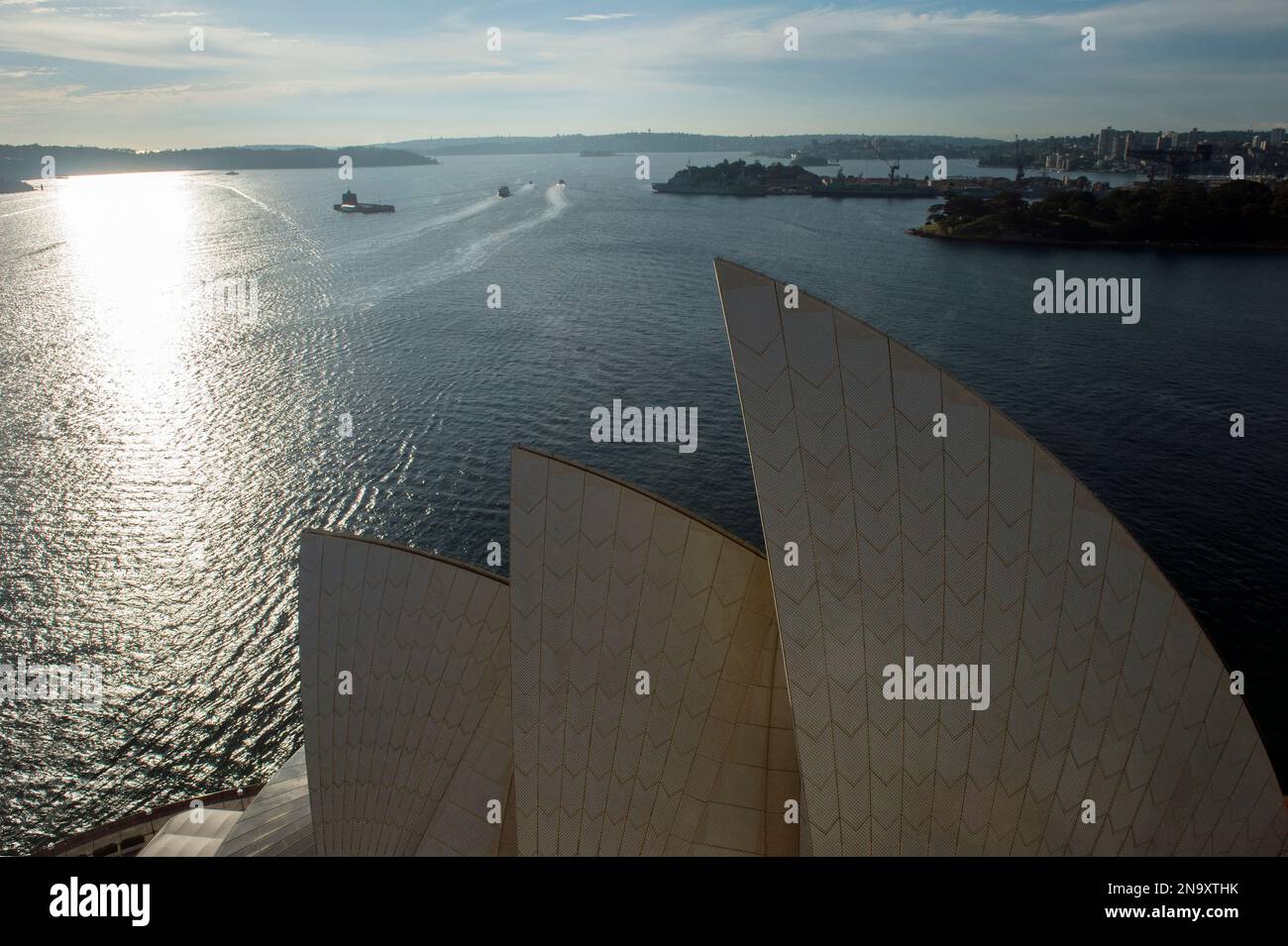 Blick vom Dach des Sydney Opera House in Sydney, Australien; Sydney, New South Wales, Australien Stockfoto