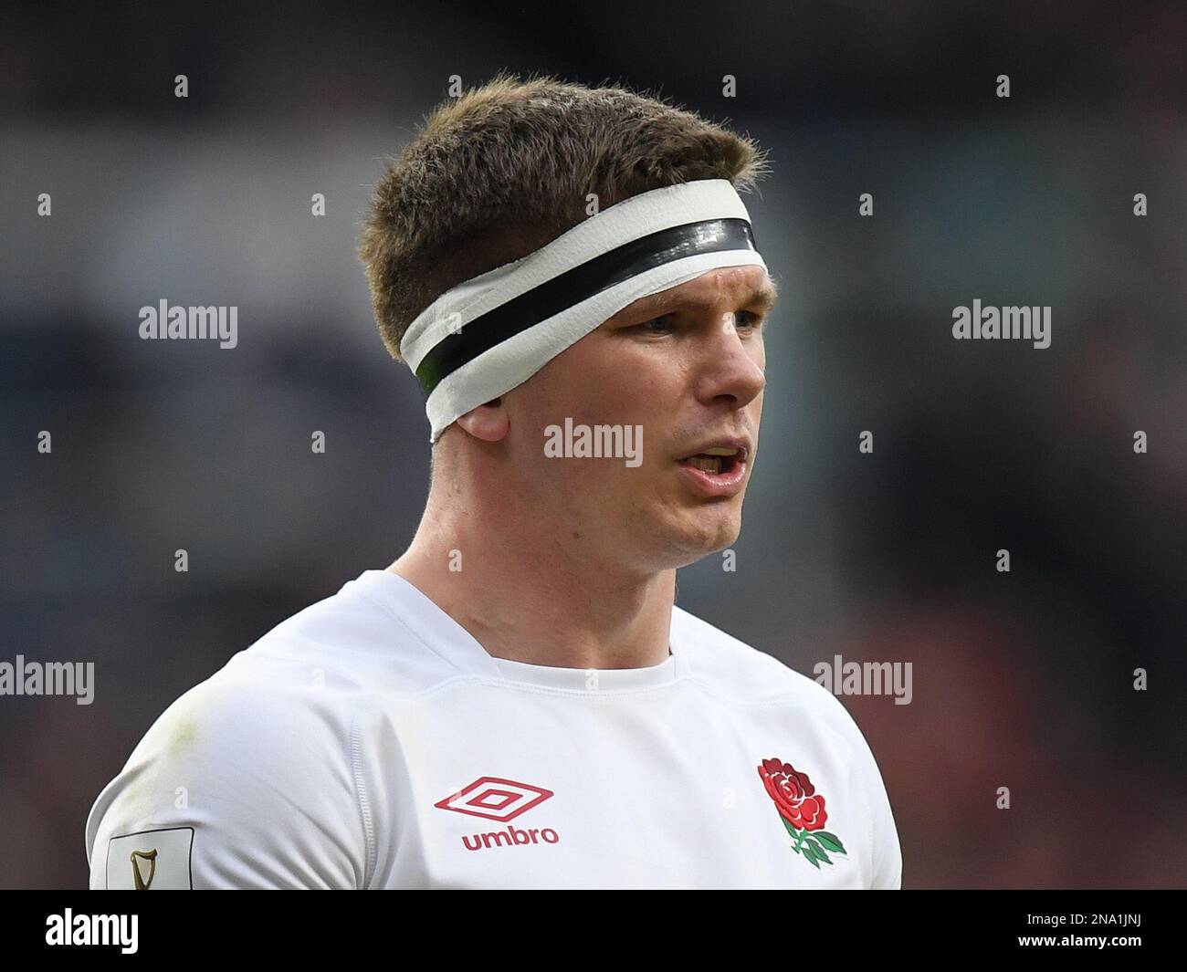 2023 Guinness Six Nations, Twickenham Stadium, England, Vereinigtes Königreich. 12. Februar 2023. Owen Farrell aus England beim Guinness Six Nations-Spiel 2023 zwischen England und Italien: Anerkennung: Ashley Western/Alamy Live News Stockfoto