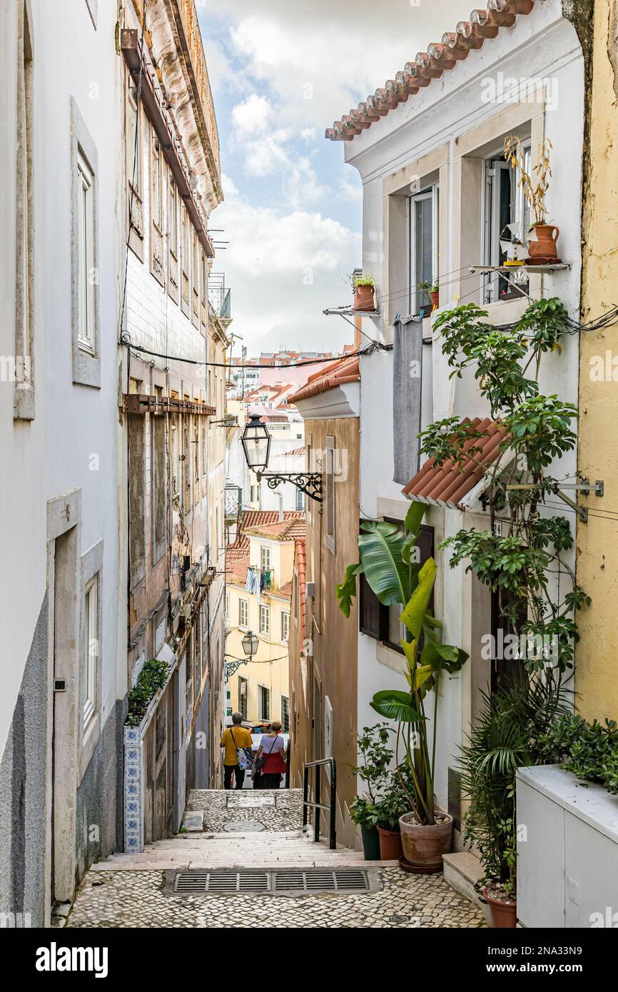 Straßenlandschaft, Lissabon, Portugal Stockfoto