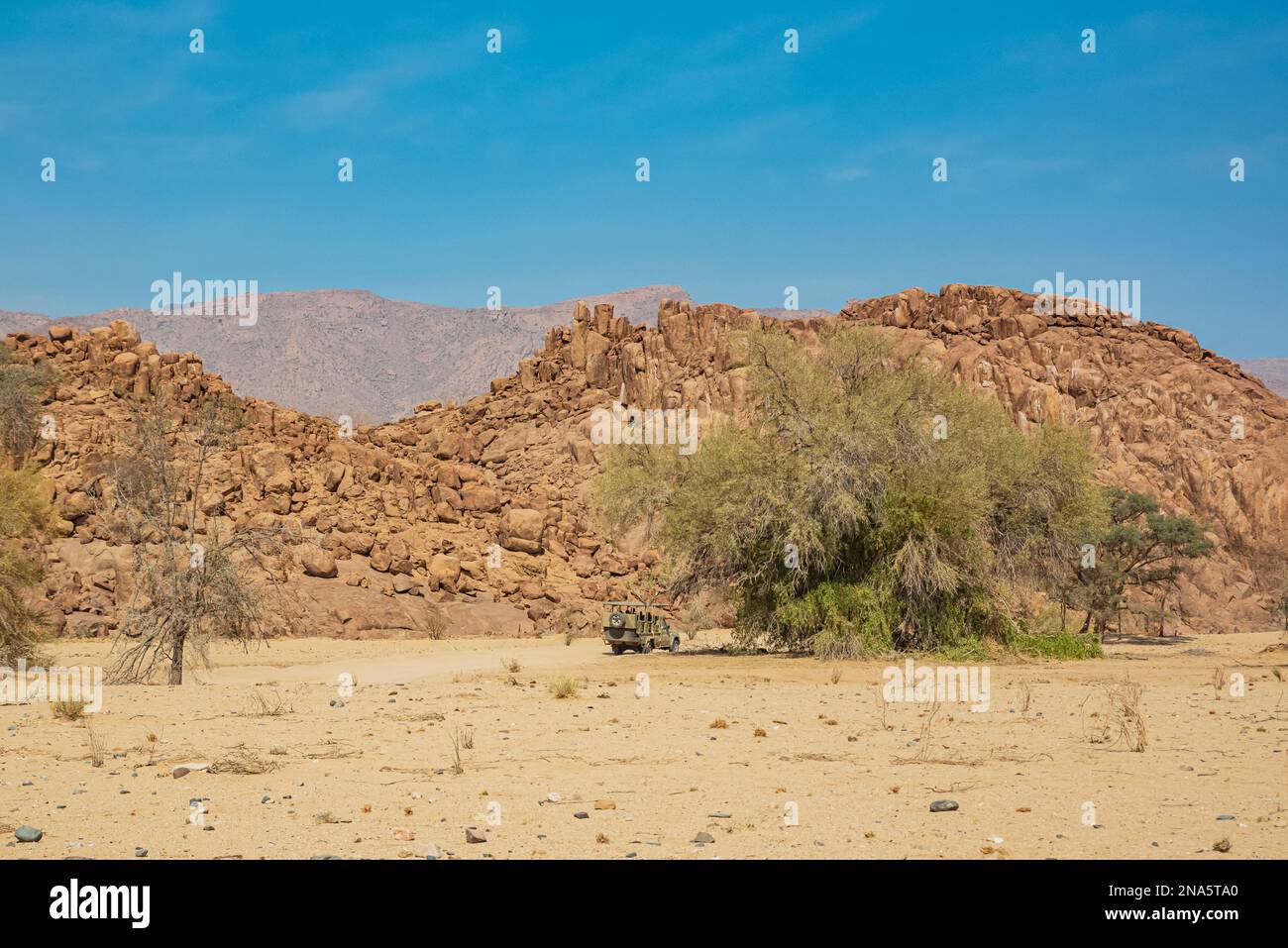 Landschaft rund um Brandberg Mountain, Damaraland; Kunene Region, Namibia Stockfoto