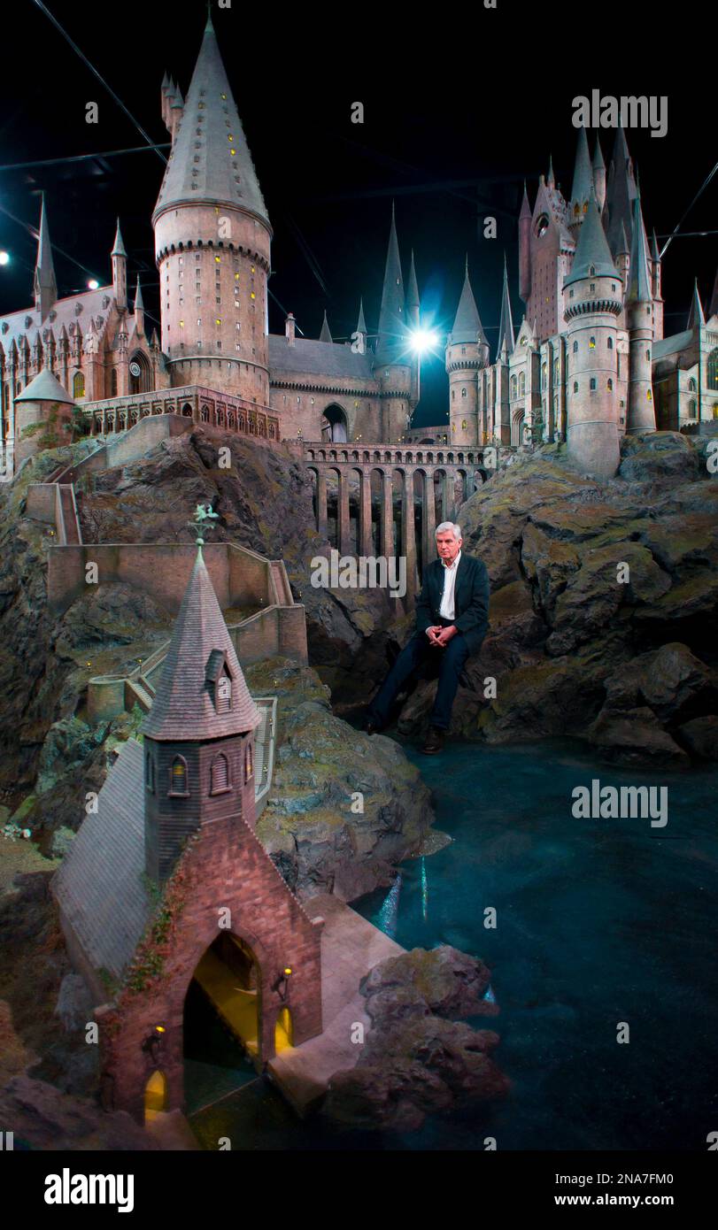 Stuart Craig, production manager, unveils a model of Hogwarts castle at ...