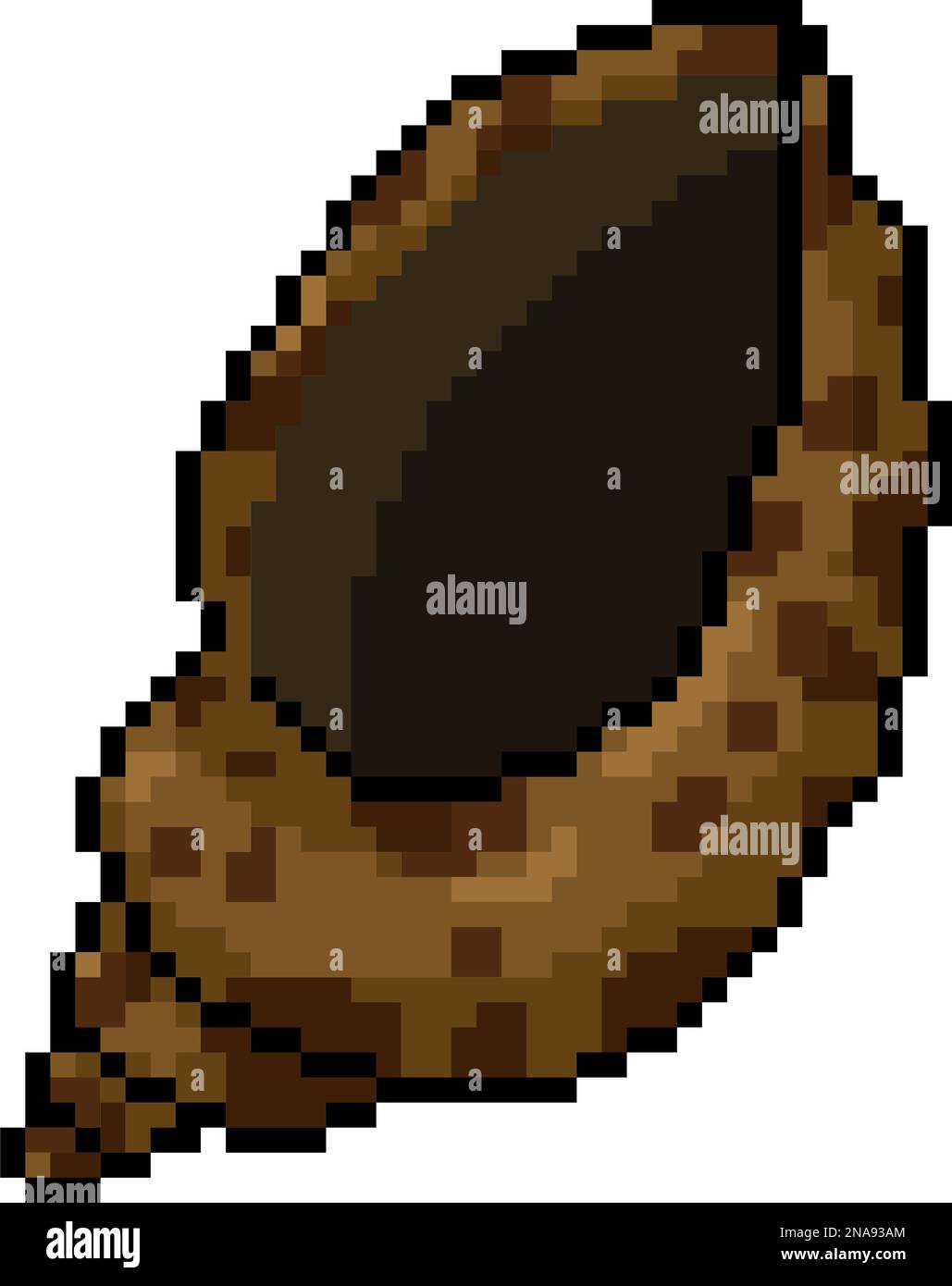 Pixelbild der Muschelhülle hohl Stock Vektor