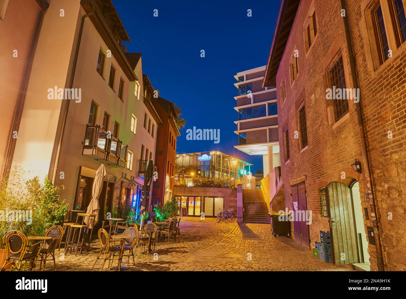 Fußgängerzone in Nürnberg, Altstadt; Nürnberg, Franken, Bayern, Deutschland Stockfoto