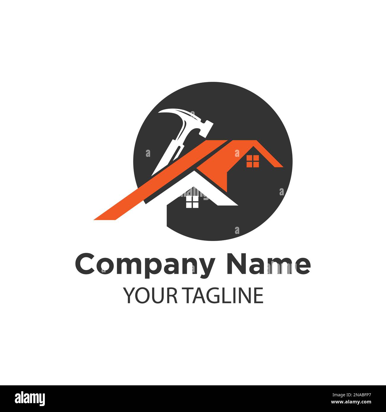 Creative House Construction Concept Logo Design Template.EPS 10 Stock Vektor