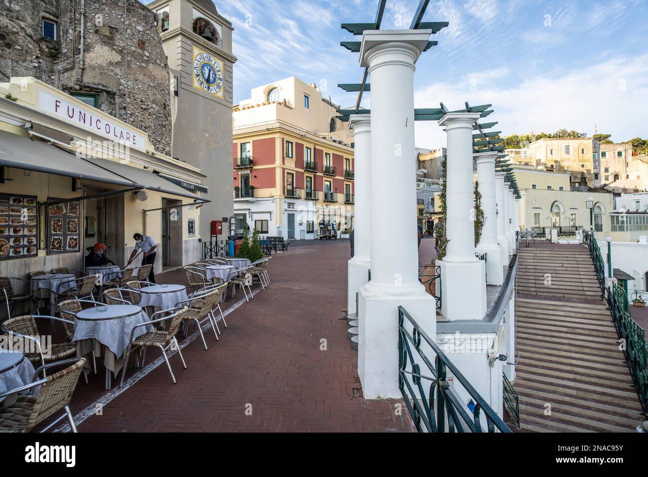 Modegeschäfte in Capri Town, Italien; Capri, Neapel, Italien Stockfoto