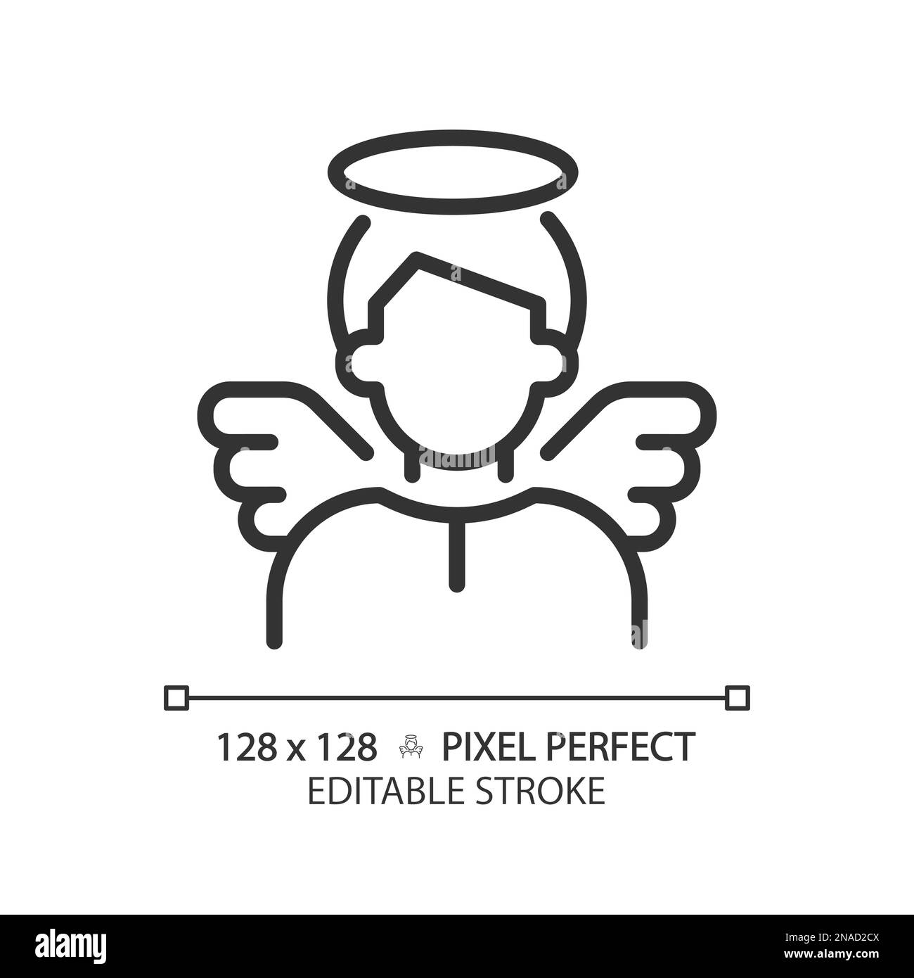 Unschuldige Pixel perfekt lineares Symbol Stock Vektor