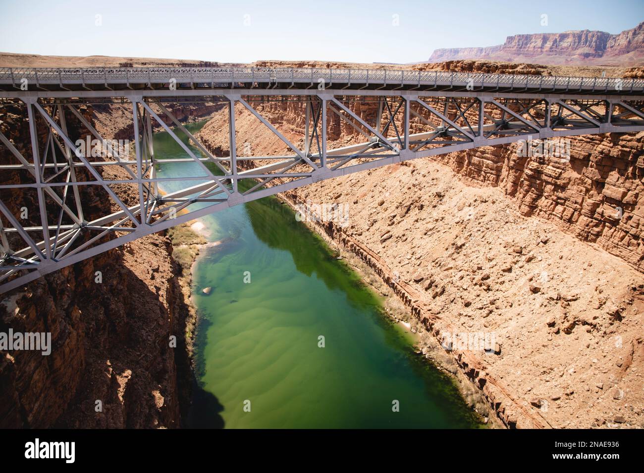 Navajo Bridge über dem nationalen Erholungsgebiet glen Canyon Stockfoto