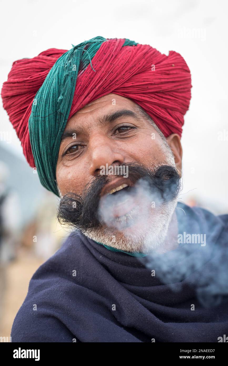 Kamelhändler, Kamelmesse Pushkar, Kamelmesse Pushkar Stockfoto