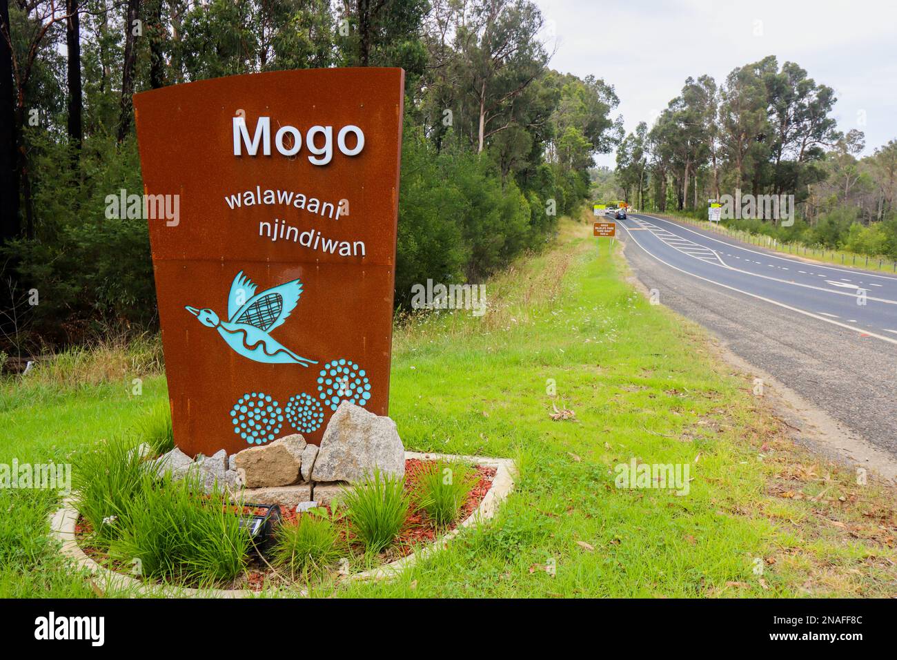 MoGo-Stadtschild Stockfoto