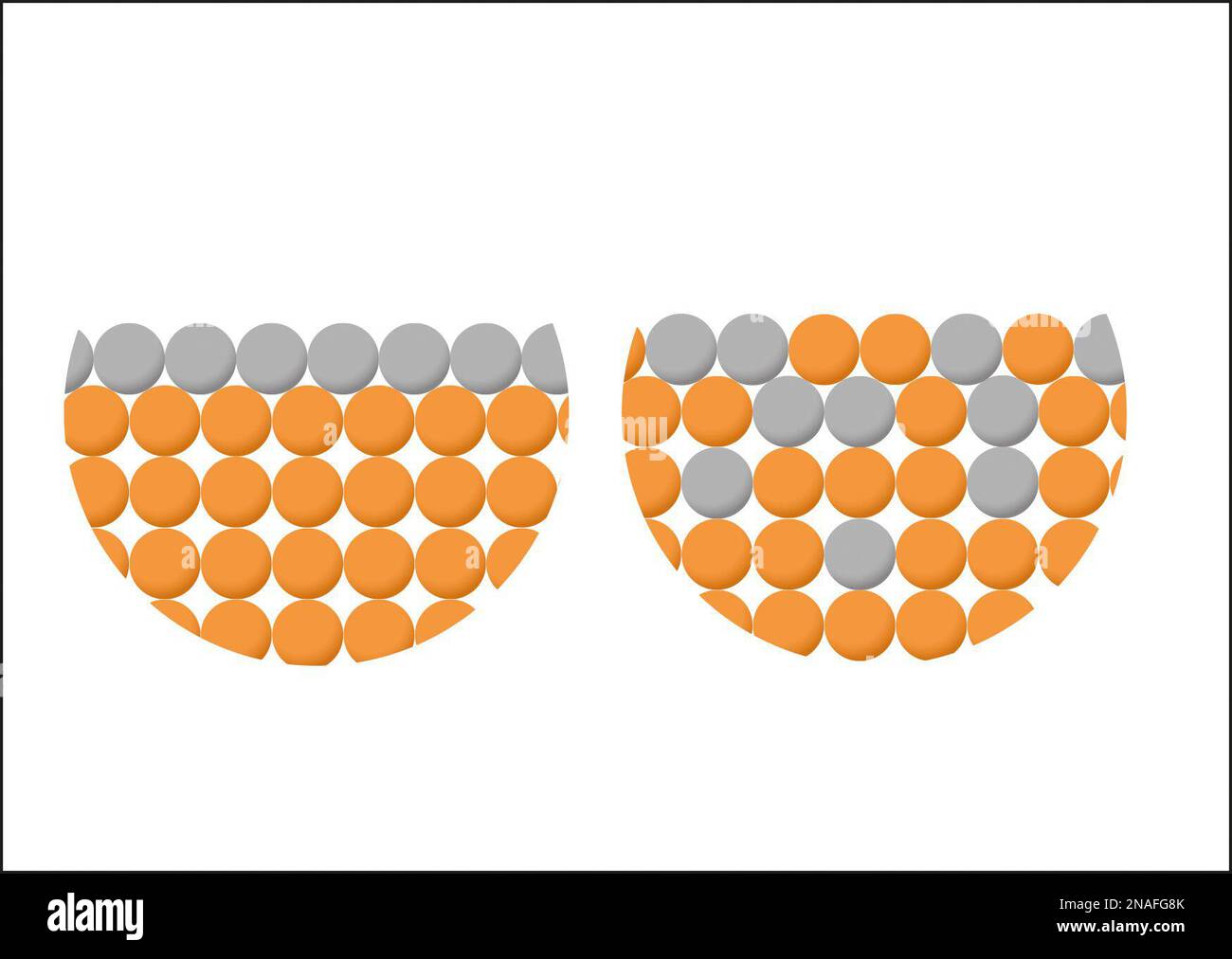Zinkbeschichtung einer Münze Stockfoto