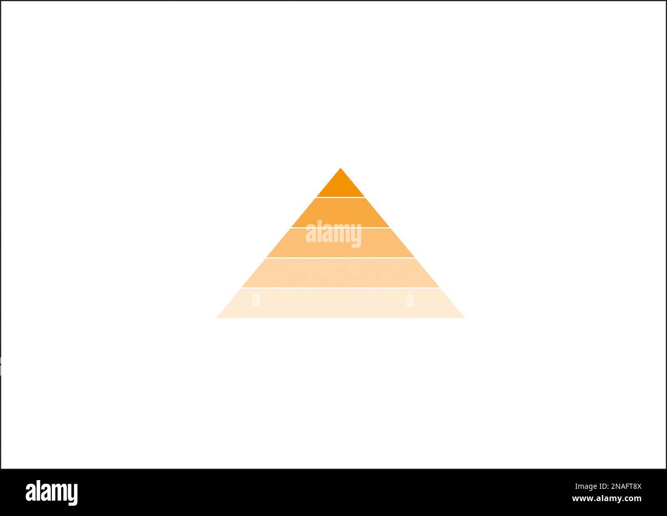 Pyramide mit fünf Ebenen Stockfoto