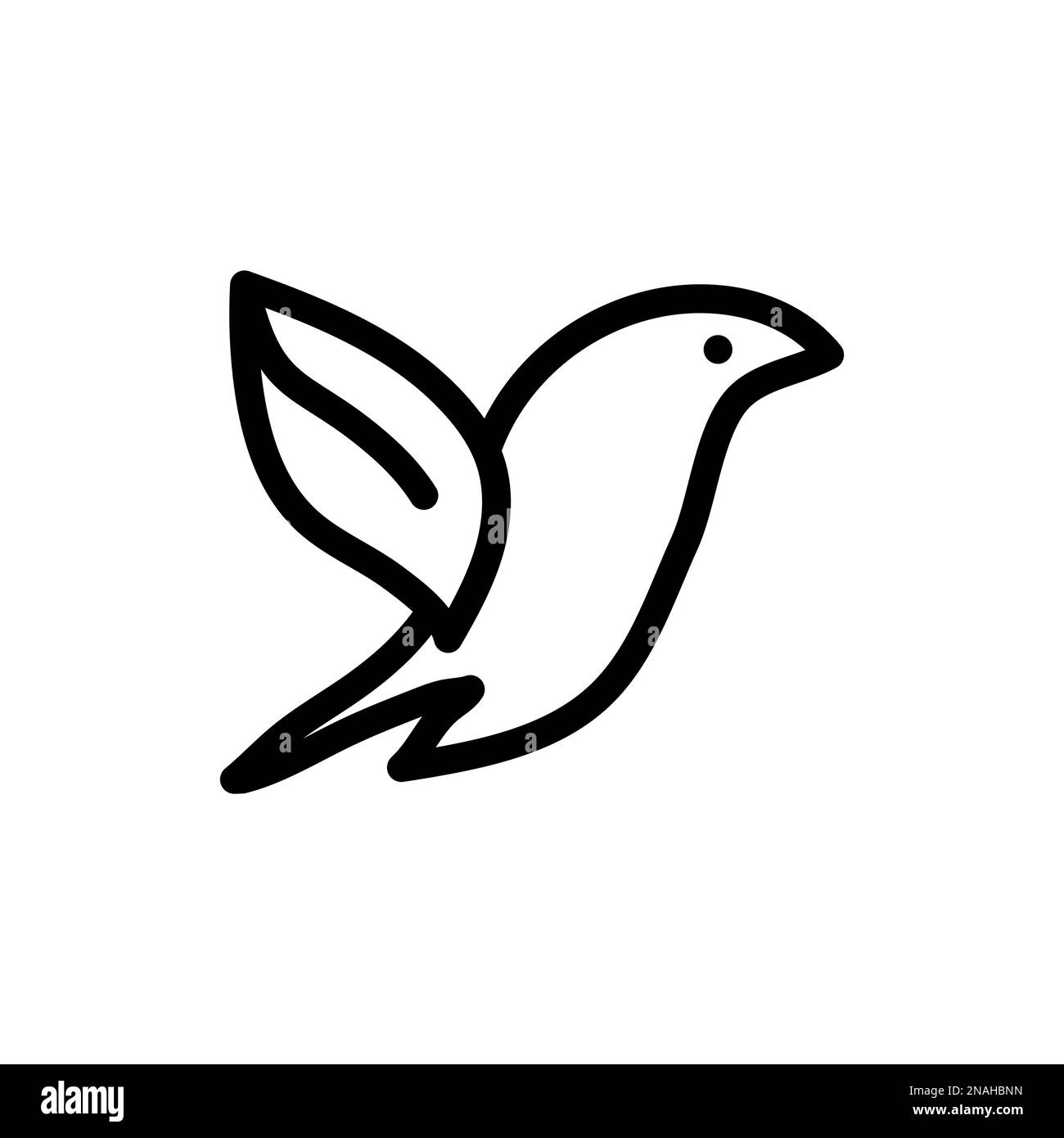 Einfache Vektorsymbole. Flache Illustration auf einem Themenvogel Stock Vektor