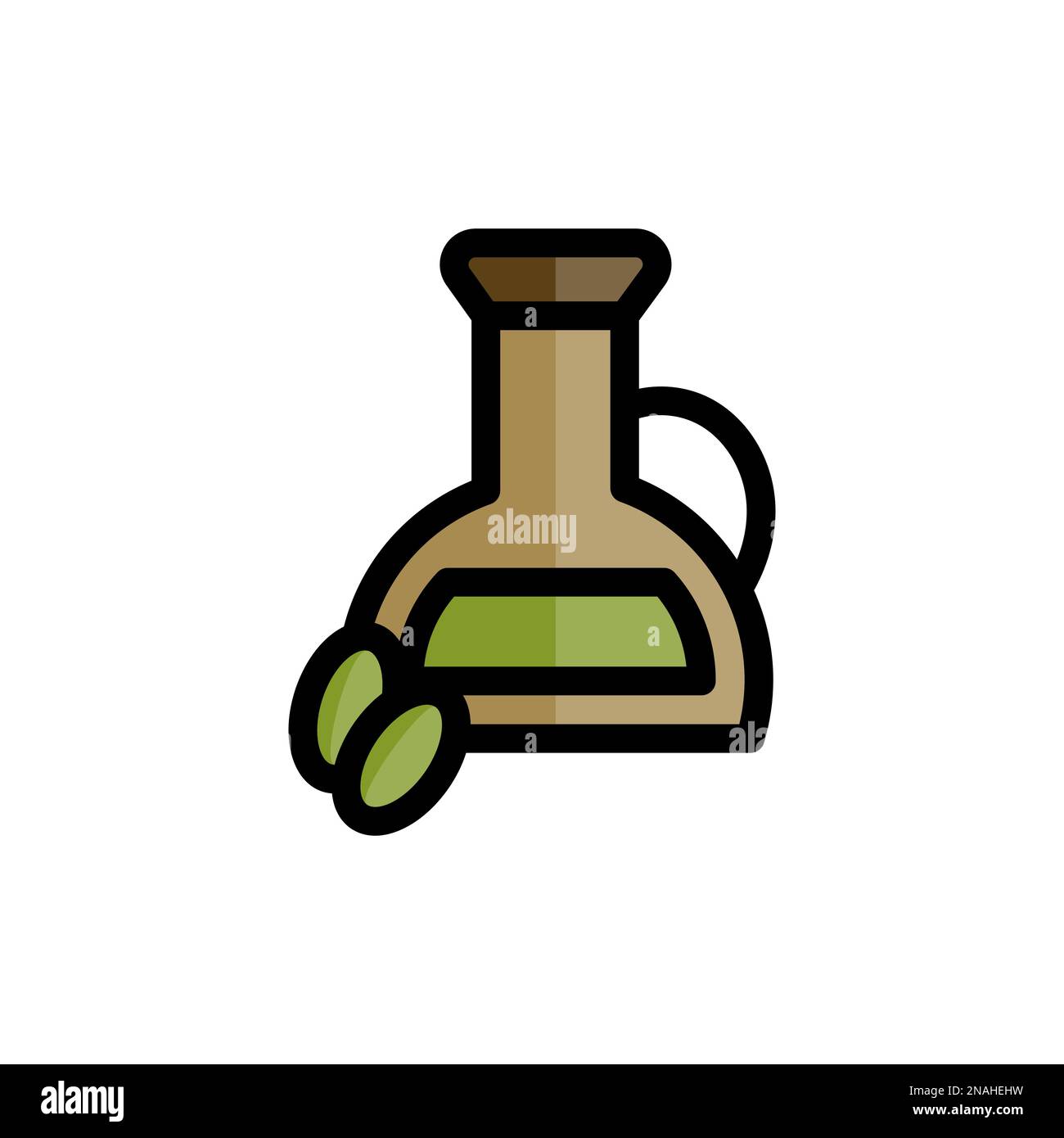 Einfache Vektorsymbole. Flache Abbildung auf einem Themenöl Stock Vektor