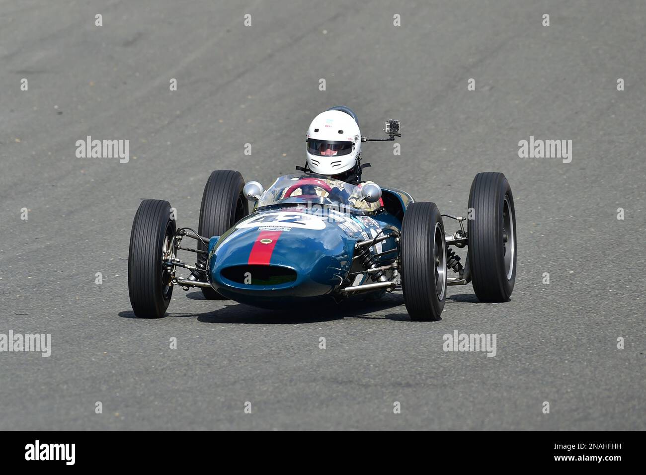 Martin Aubert, Lotus 20, für 20 Minuten Rennen bei der FJHRA/HSCC Historic Formula Junior Championship – Heckmotor, FJHRA, Formel Stockfoto