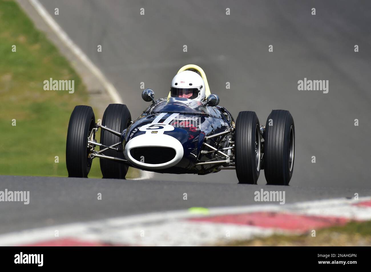 Robin Longdon, Lola Mk5A, für 20 Minuten Rennen bei der FJHRA/HSCC Historic Formula Junior Championship – Heckmotor, FJHRA, Formel Stockfoto