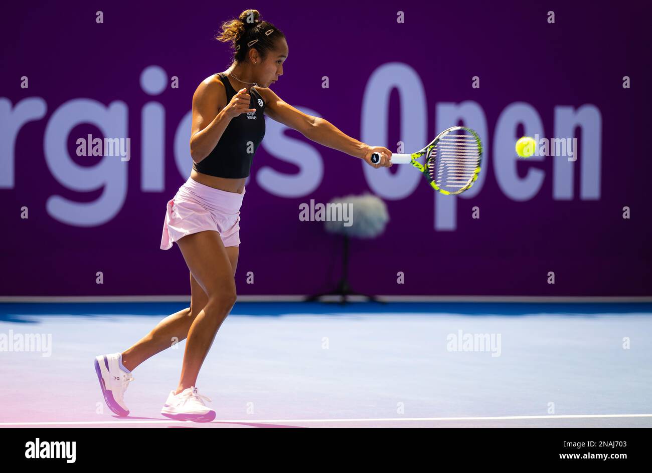 Leylah Fernandez aus Kanada während der ersten Qualifikationsrunde des