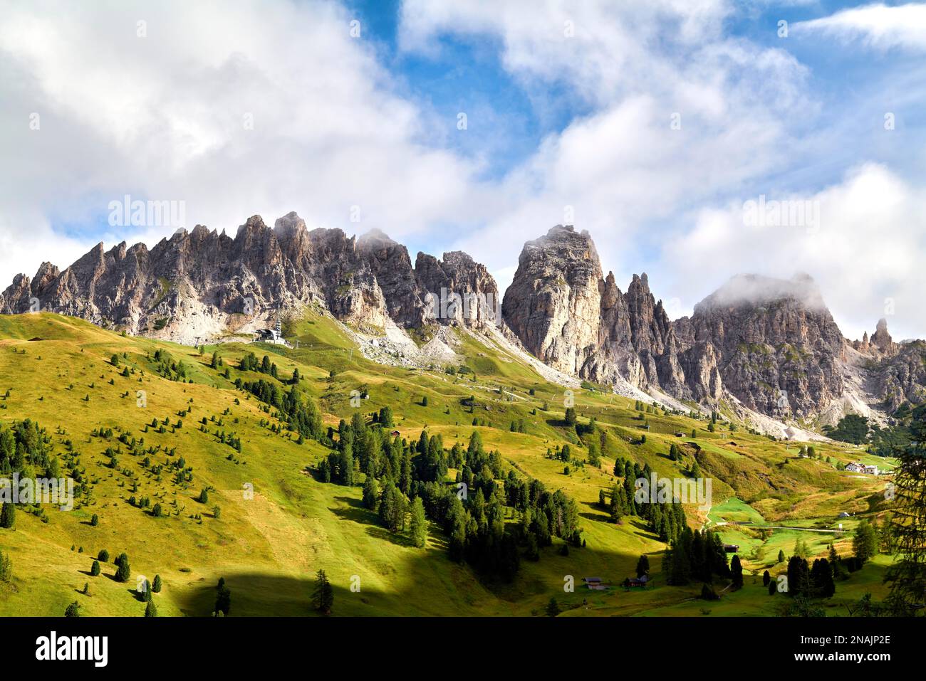 Naturschutzgebiet Puez Geisler Stockfoto