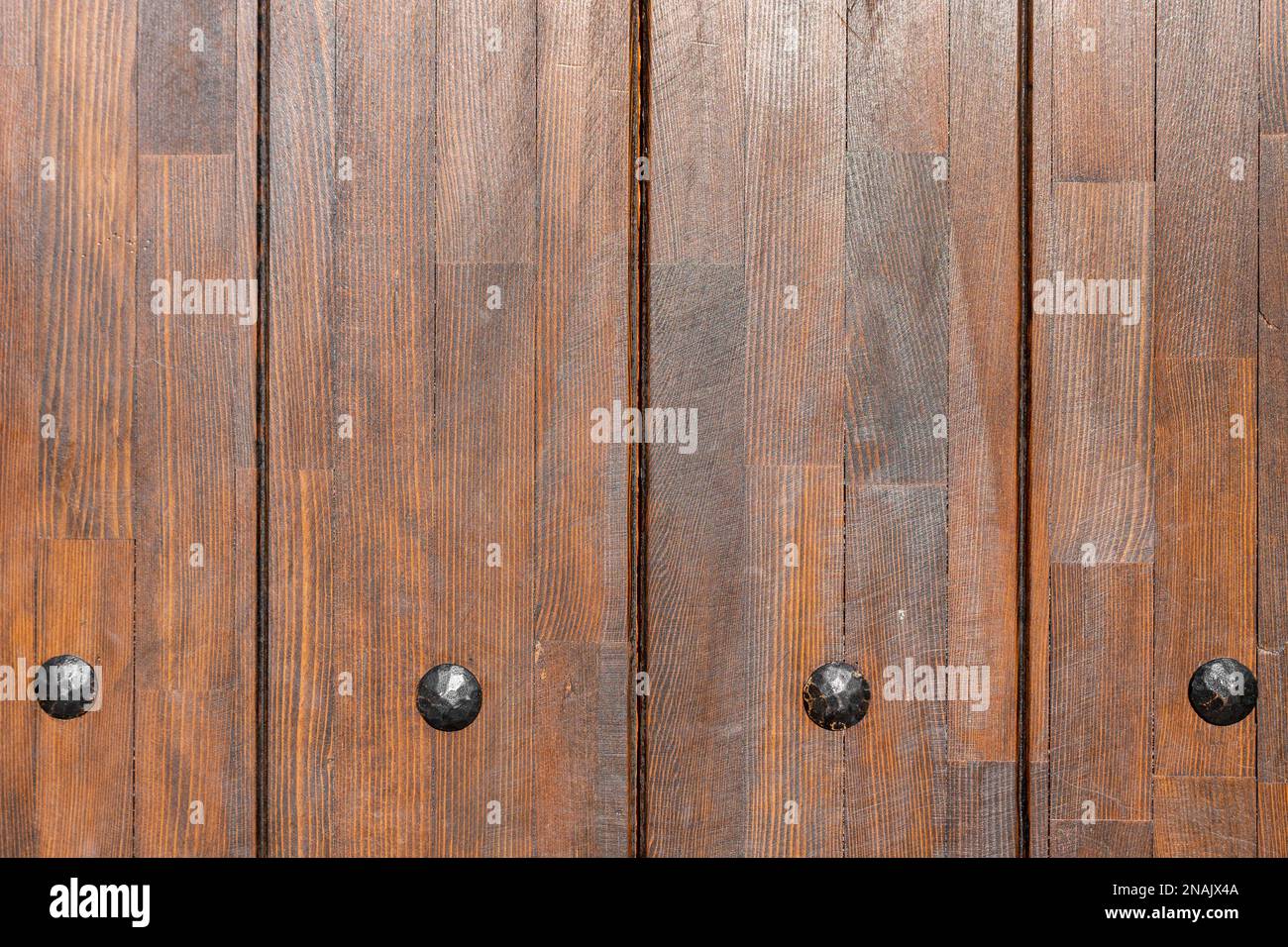 Braun unbemaltes Naturholz mit Maserung für Hintergrund, Banner und Textur. Hochwertige Fotos Stockfoto