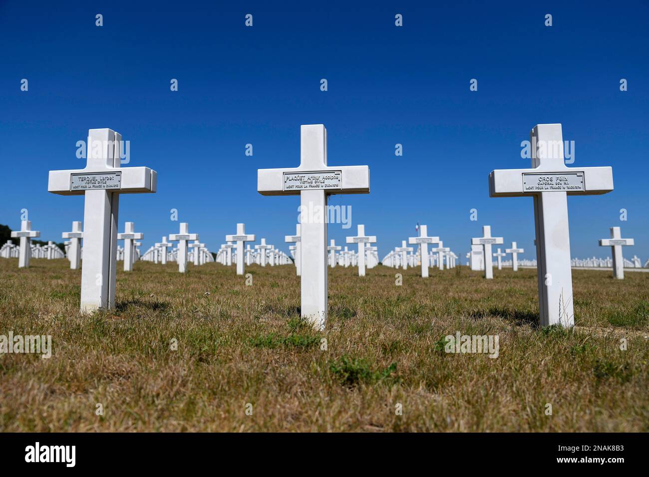 Friedhof der französischen Kriegsgefangenen im Ersten Weltkrieg (1914-1918), Sarrebourg, Saarburg, Departement Moselle, Region Grand Est, Lothringen, Frankreich Stockfoto