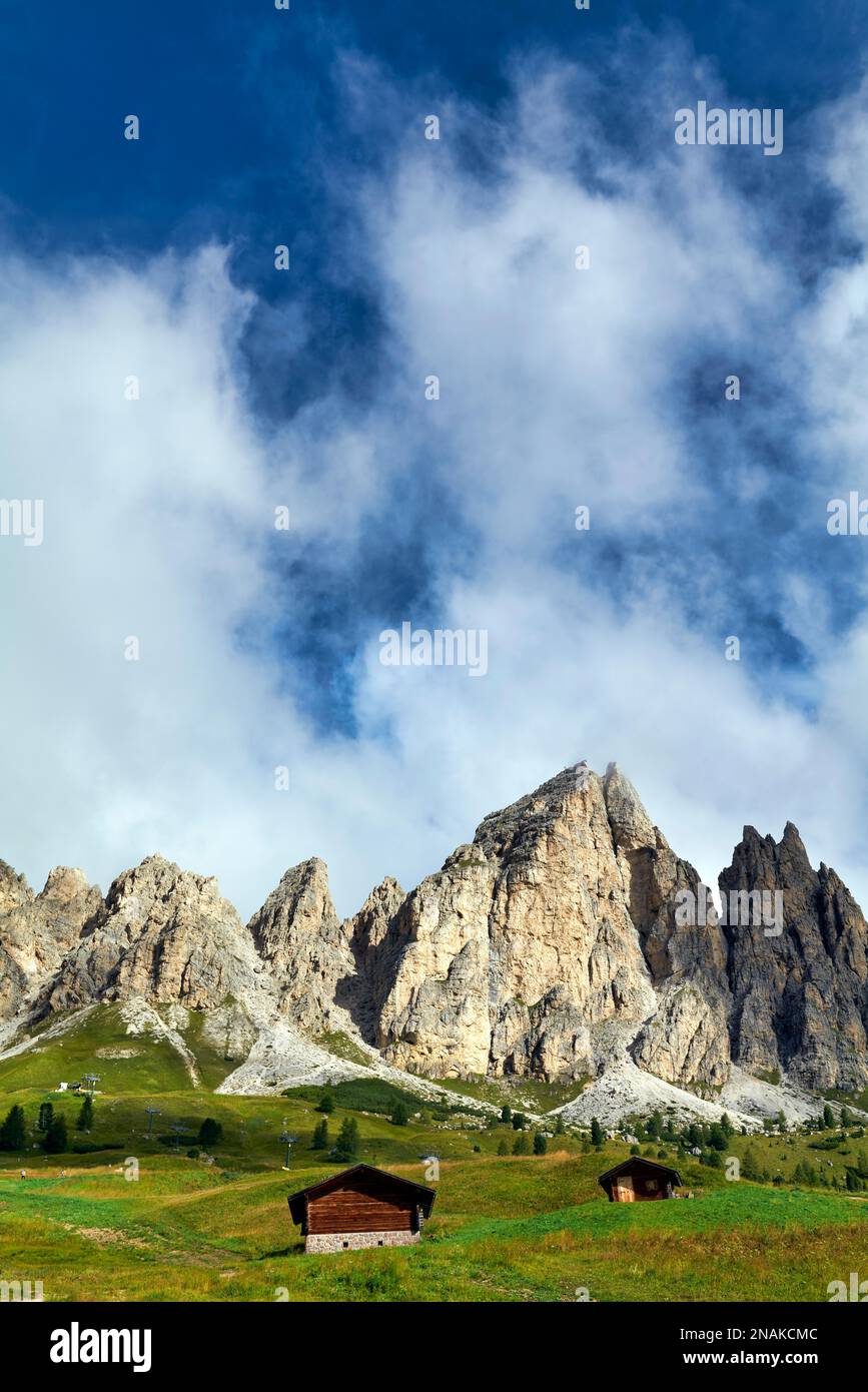 Naturschutzgebiet Puez Geisler Stockfoto