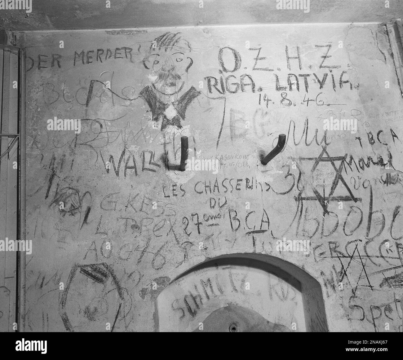The walls of Hitler’s ruined alpine retreat near Berchtesgaden, Germany ...