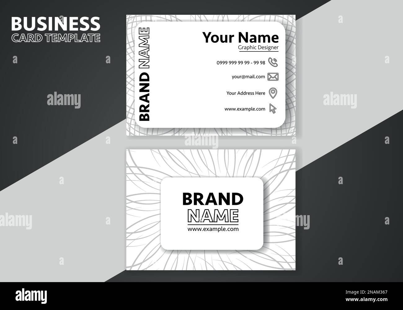 Design für Visitenkartenvorlage Abstraktes modernes Icon Farbe für Luxus Präsentation eines einfachen Corporate Identity Konzepts Minimal Elegantes Markenset Cre Stock Vektor