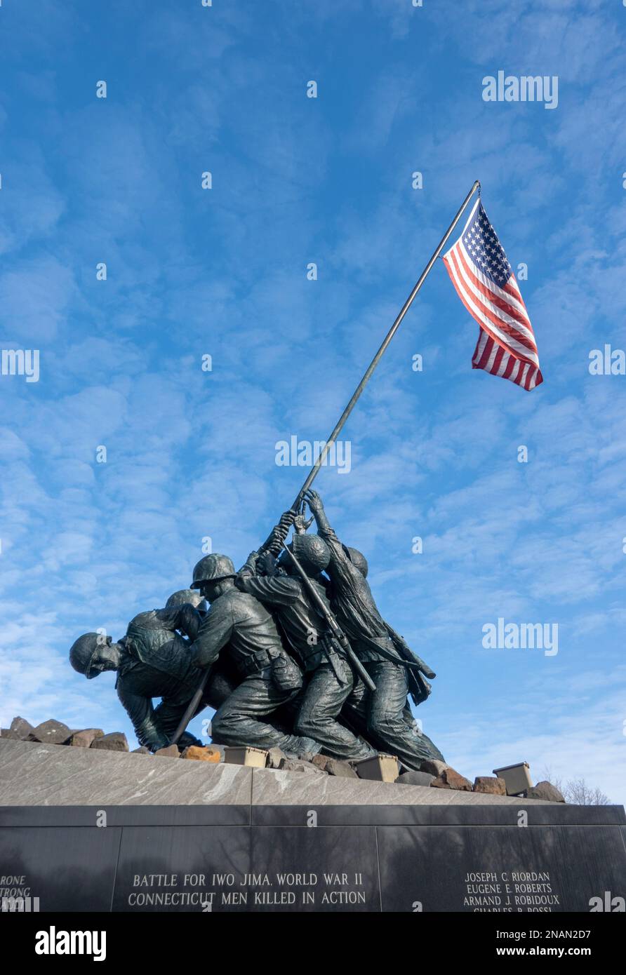 Iwo Jima Memorial Monument in New Britain, Connecticut Stockfoto