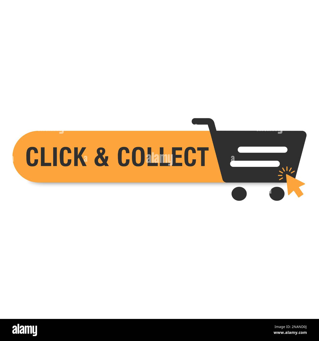 Click-and-Collect Internet-Shopping-Consept. Vektor Stock Vektor