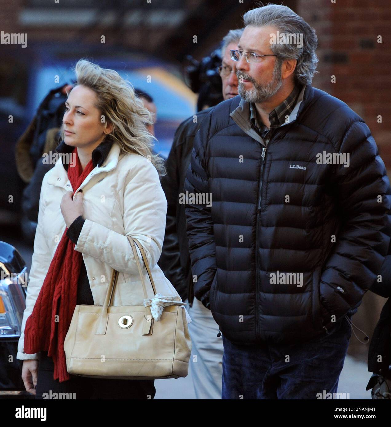 Dr. William Petit Jr., right, arrives at Superior Court in New Haven