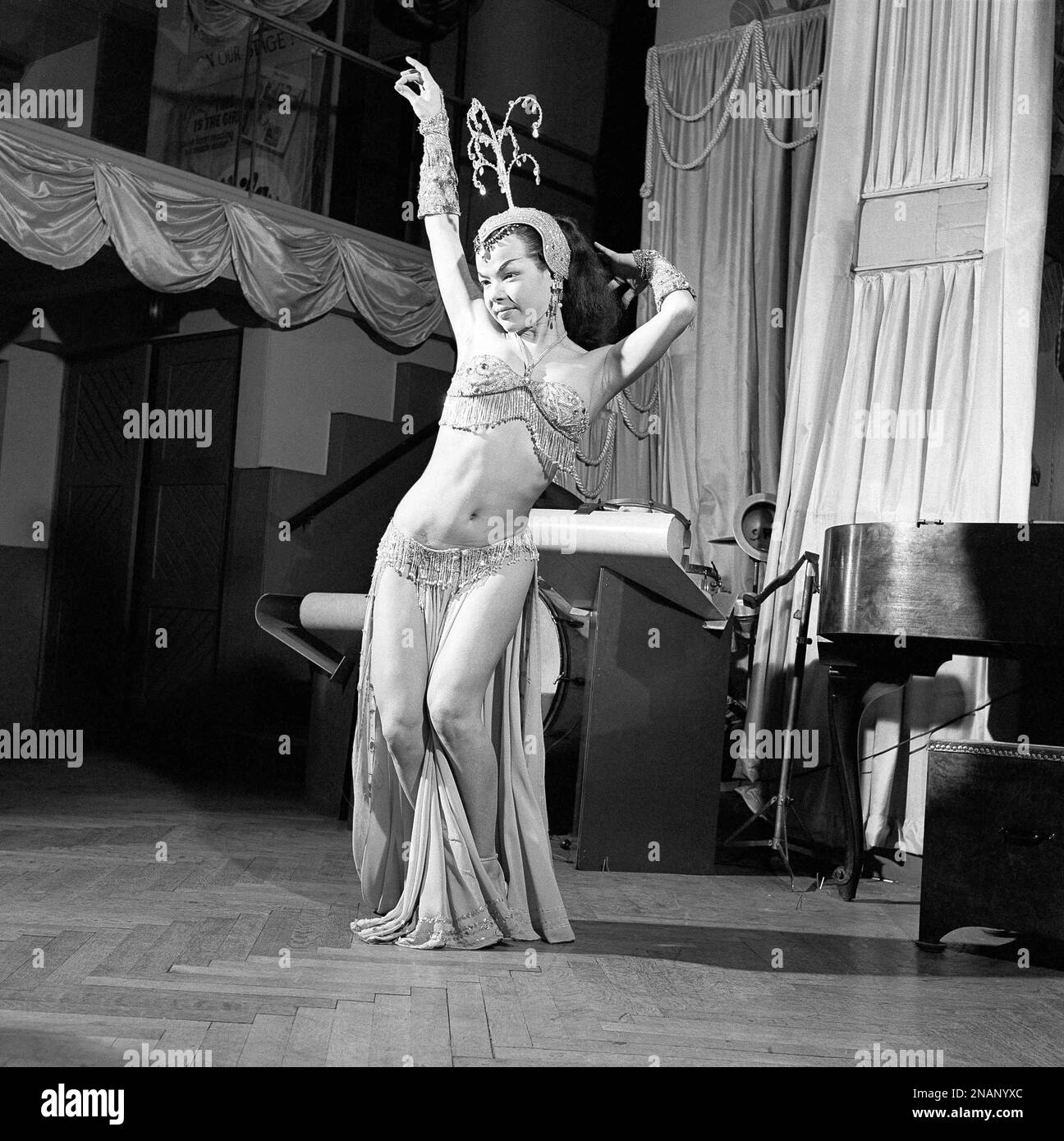 Nejla Ates, sultry Turkish dancer, shown Aug. 26, 1954, has wriggled