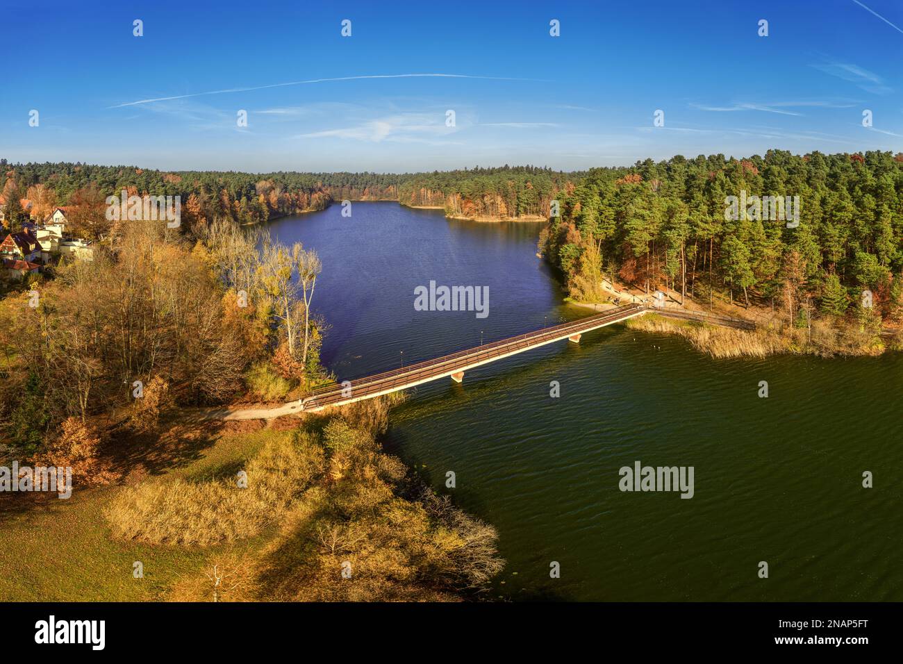 Olsztyn - Długie-See Stockfoto