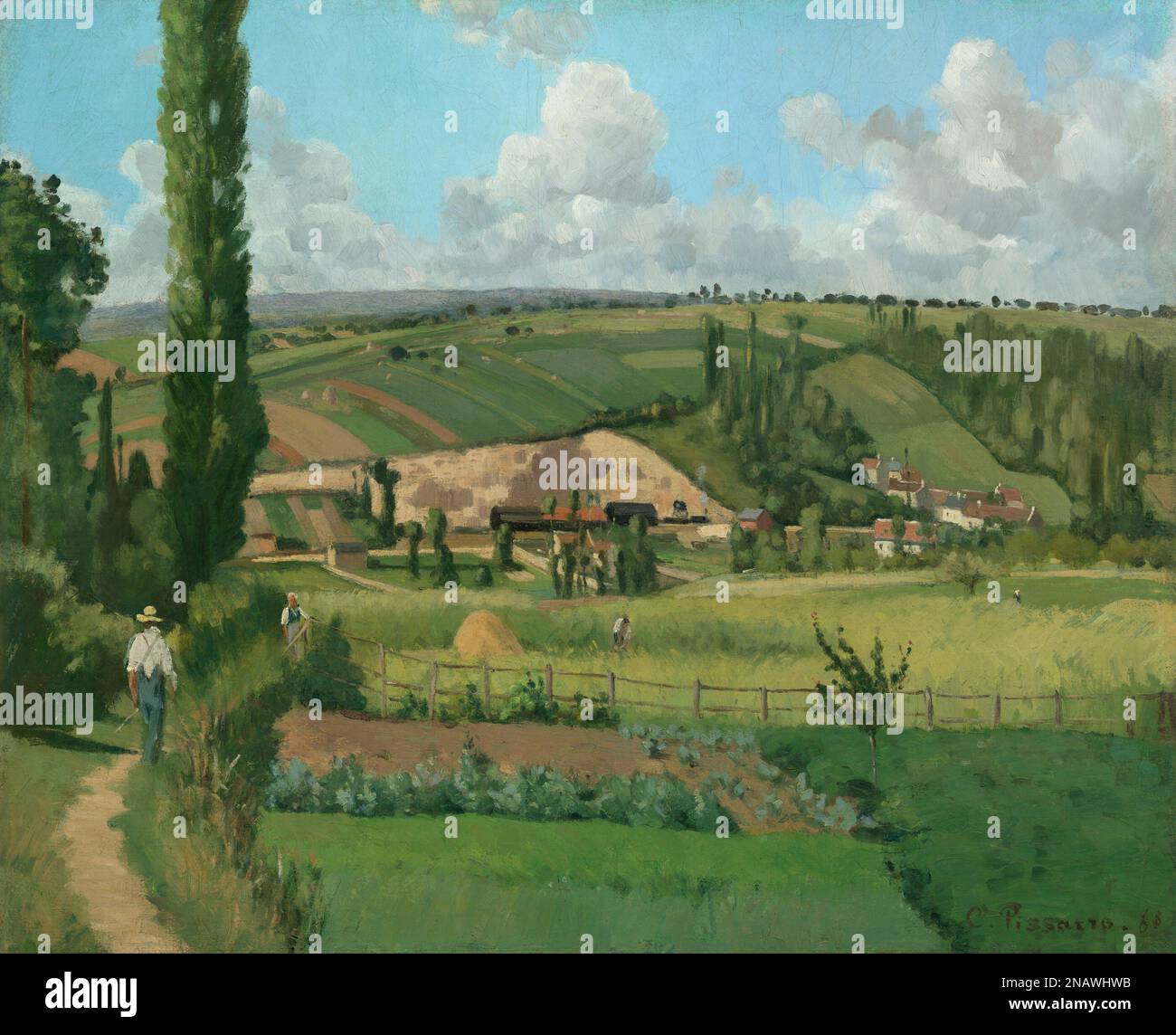 Camille Pissarro Landscape in Les Pâtis, Pontoise 1868 Stockfoto