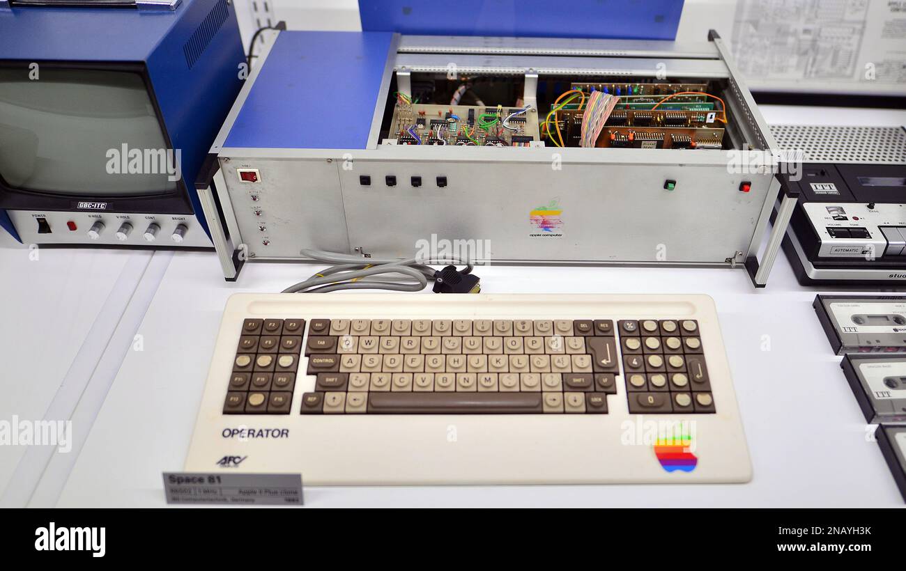 Warschau, Polen. 10. Februar 2023 Im Apple Museum. Space-81-Computer. Stockfoto