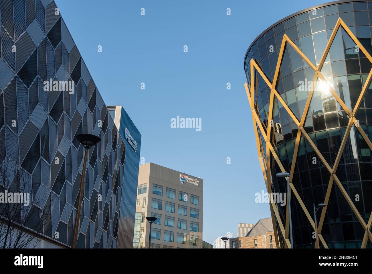 Das Catalyst and Newcastle University's Urban Sciences Building im Newcastle Helix Science Park - innovatives Forschungszentrum in Newcastle upon Tyne, Großbritannien Stockfoto