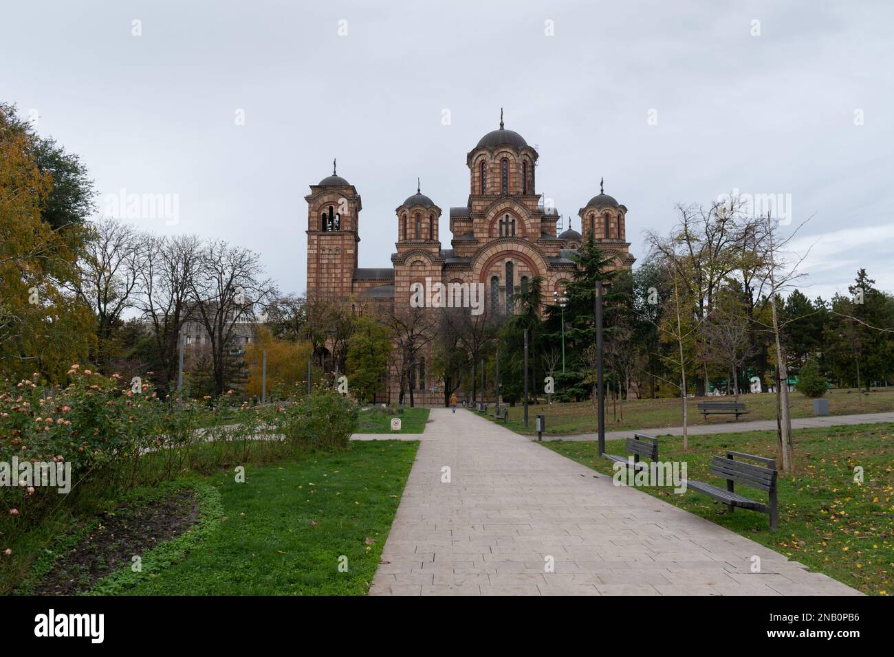 Orthodoxe Kirche des Heiligen Markus im Tasmajdan-Park in Belgrad, Serbien Stockfoto